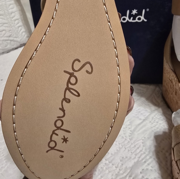 Splendid Travis Wedge Tan Nude/Cork Wedge sz 8 - Picture 4 of 7